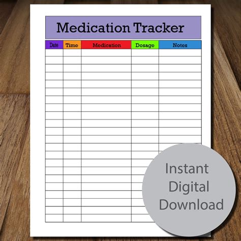Medication Tracker Printable
